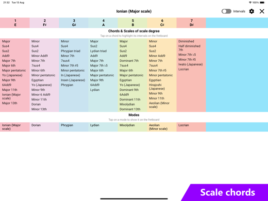 Guitar Fretboard: Scales iPad screenshot 8 - Music app