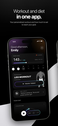 TapFit: Workout & Diet Plan iPhone screenshot 1