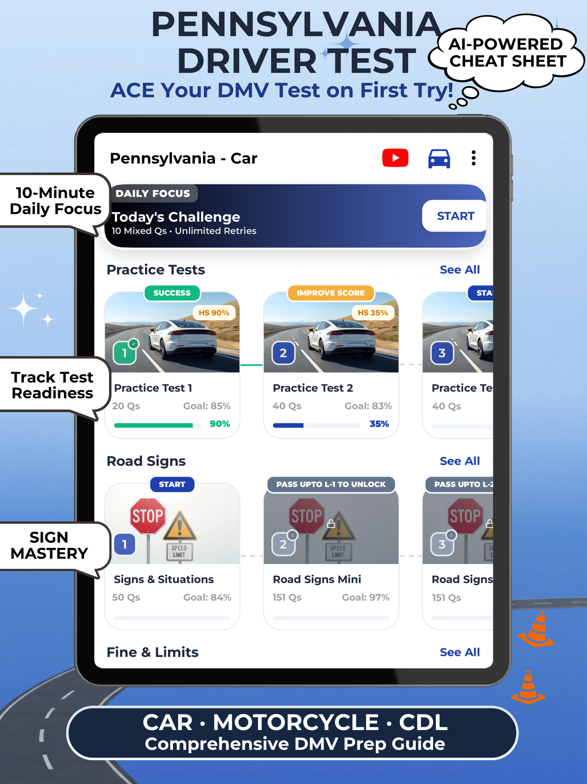PA DMV Practice Test 2026 JACE screenshot 10