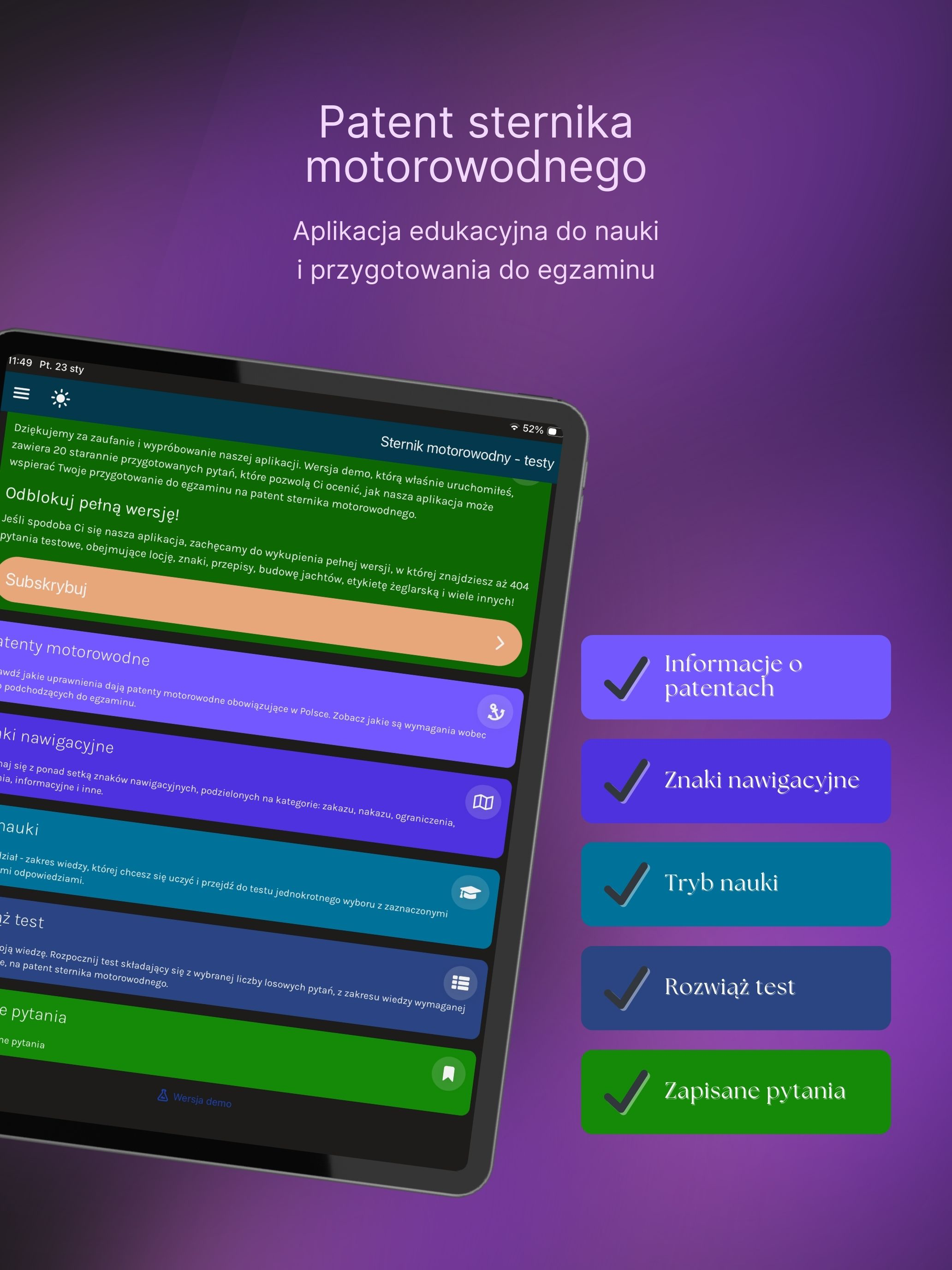 Sternik motorowodny - testy