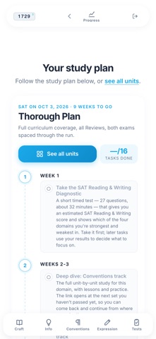 1729 SAT: Math & Reading iPhone screenshot