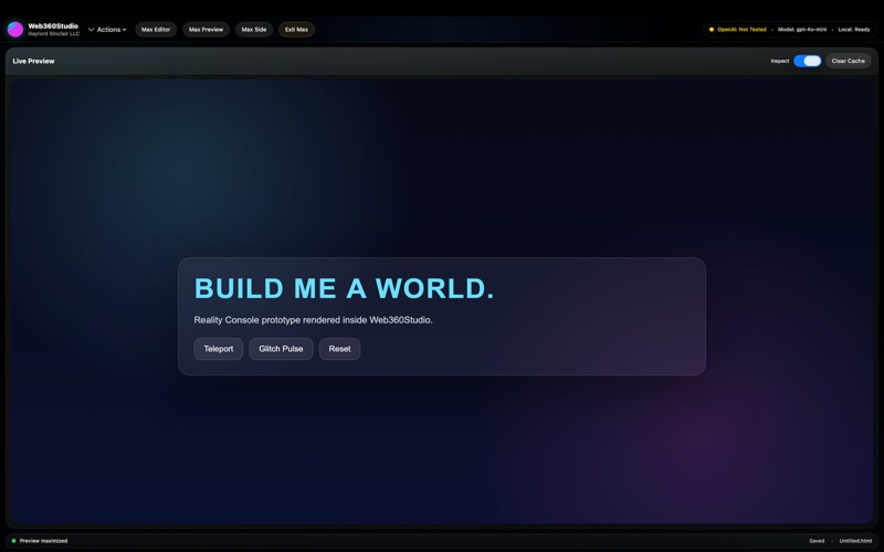 WEB360 STUDIO screenshot