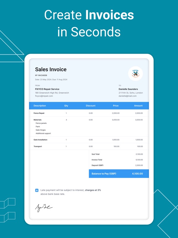 Screenshot #4 pour Easy Invoice Maker & Generator