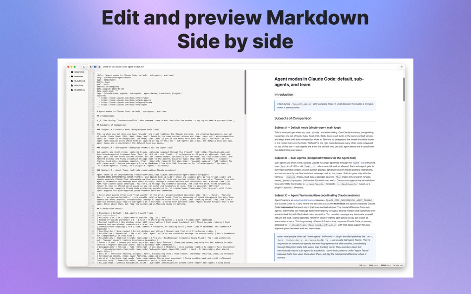 #1. MarkView - Markdown Preview (macOS) By: Michal Babicz