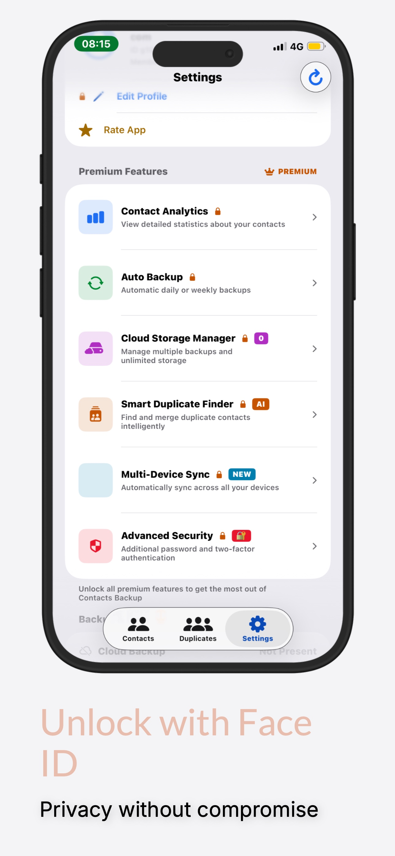 Contacts Backups screenshot 2