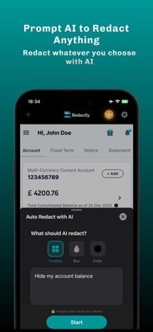 Auto Blur Text - Redactly Screenshot 3 of 6