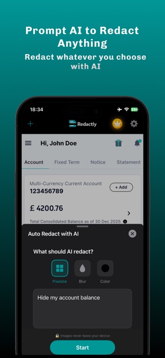 Auto Blur Text - Redactly Screenshot 3 of 6