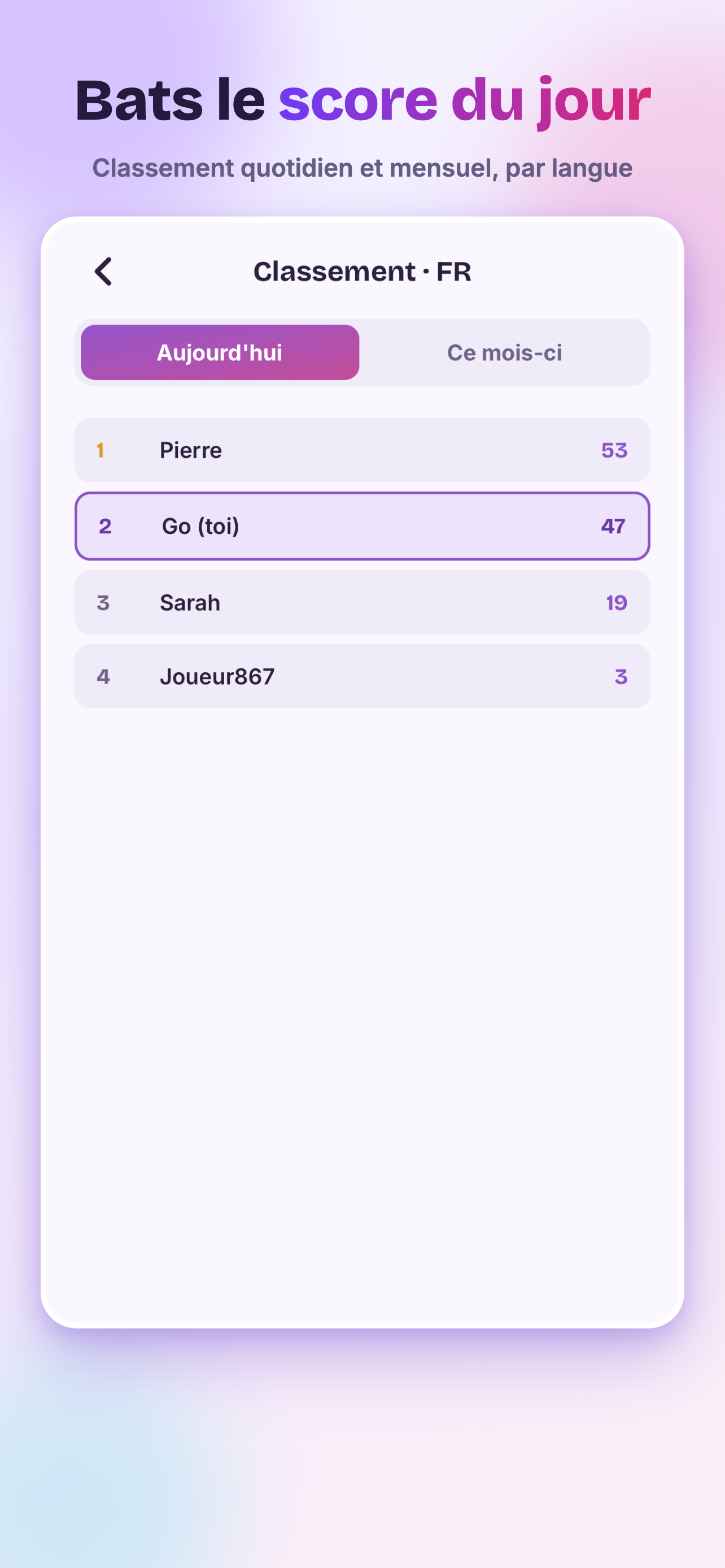 Glyfo : jeu de mots du jour screenshot 3