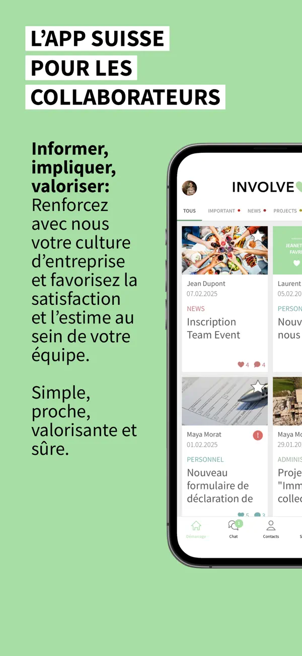 Screenshot #1 pour INVOLVE Appli Employés