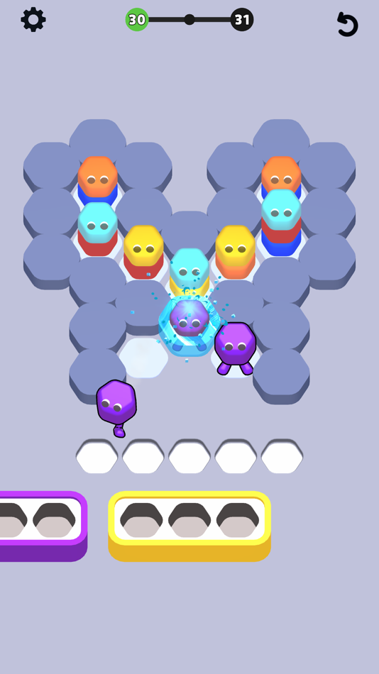 #4. Hexa Stack Jam (iOS) 由: Gybe Games