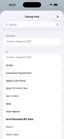 App screenshot