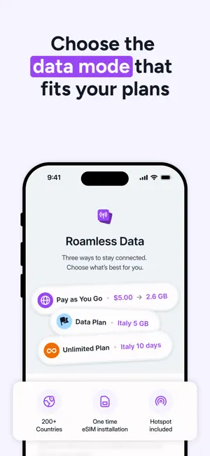 Roamless: eSIM Travel Internet screenshot 2