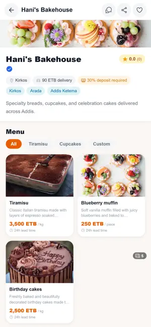 Addis Bakes screenshot 2