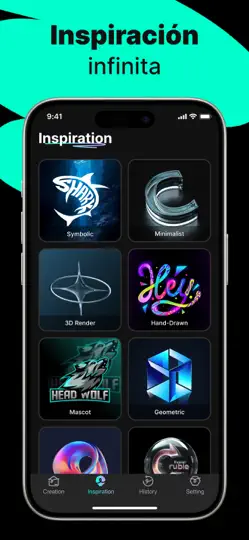 Captura de pantalla de Logo Maker - Diseño IA en iPhone 6