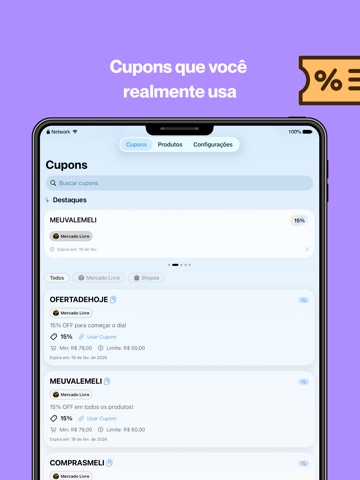 Descupom - Descontos e Cupons iPad screenshot