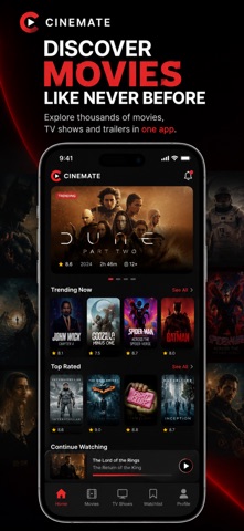 Cinemate: Movies, TV & More iPhone screenshot