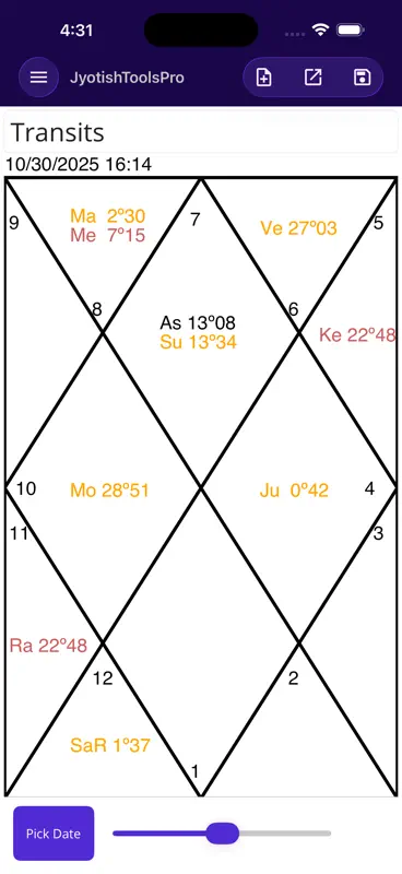 JyotishToolsPro for iPhone screenshot 5 of 7