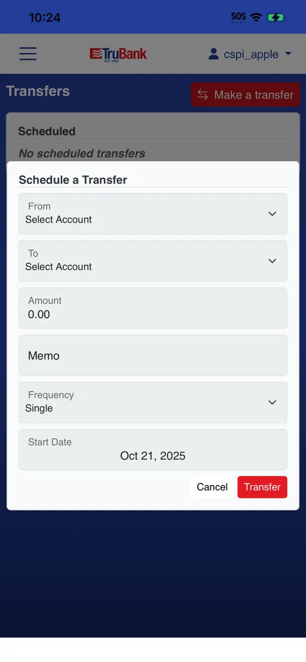 Screenshot #3 pour TruBank Mobile