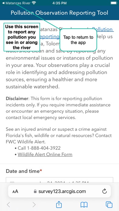 Matanzas Riverkeeper iPhone screenshot 4 - Reference app