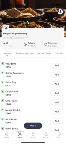 Bengal Lounge Wetherby Online screenshot