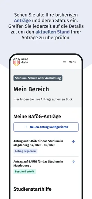 BAföG-Digital iPhone screenshot 1