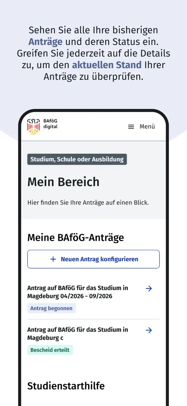 Screenshot #1 pour BAföG-Digital