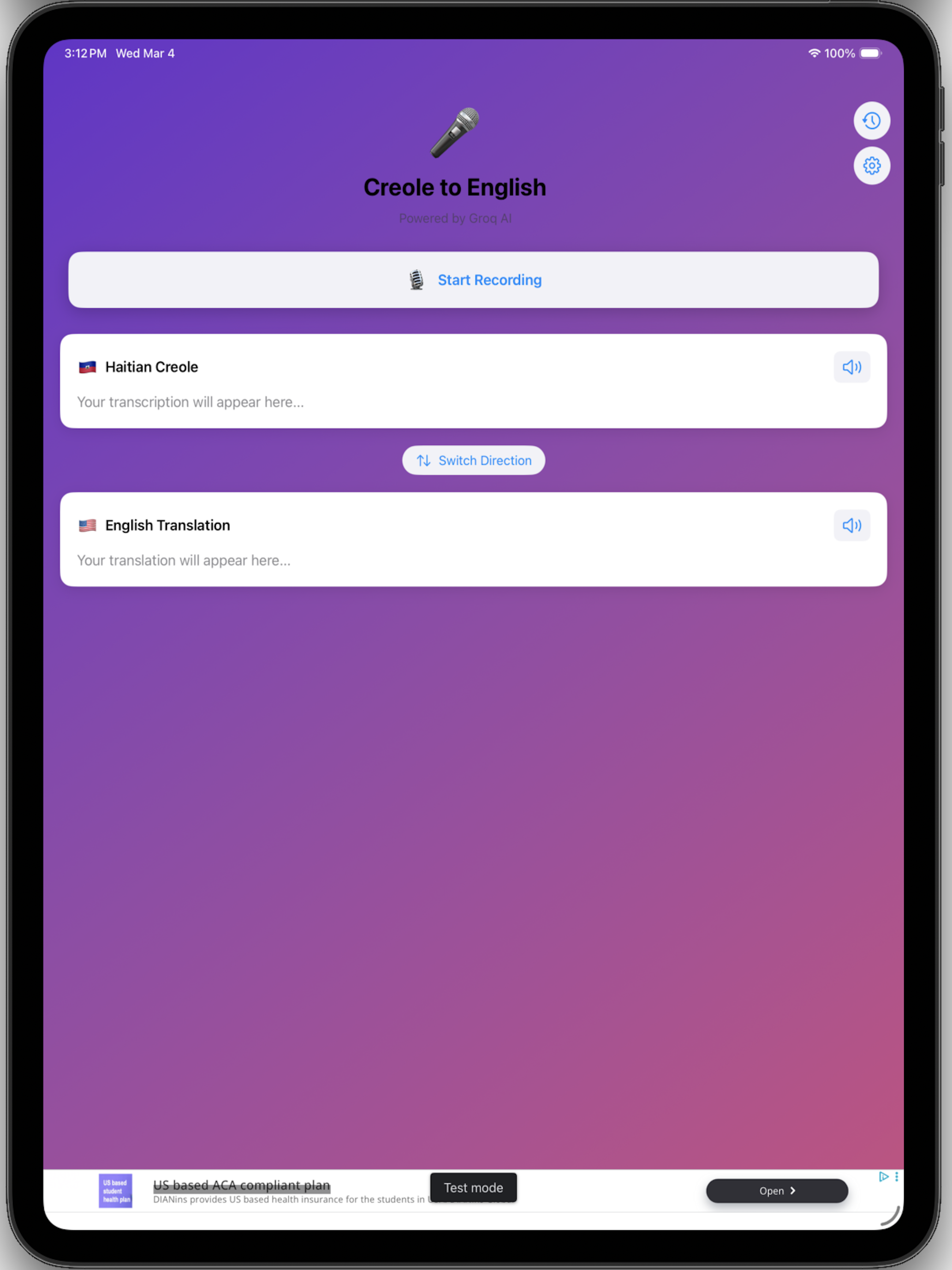 CreoleTranslator