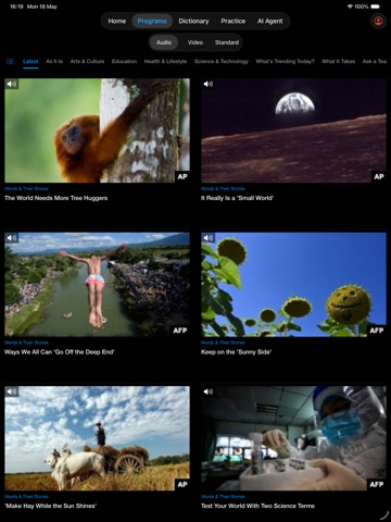 VOA English Learning iPad screenshot