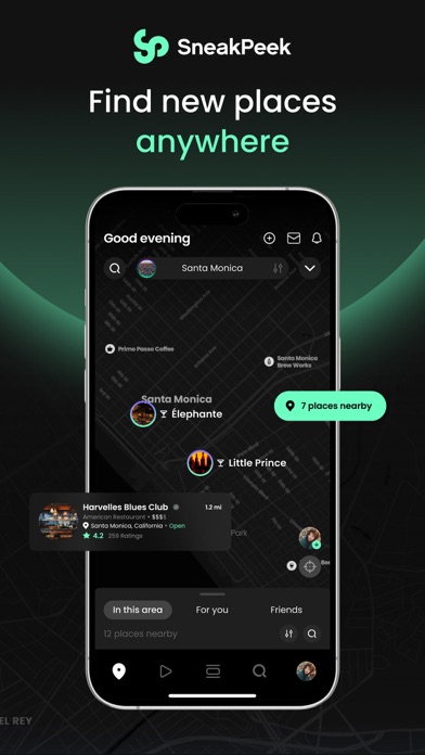 SneakPeek. Places and People. Screenshot
