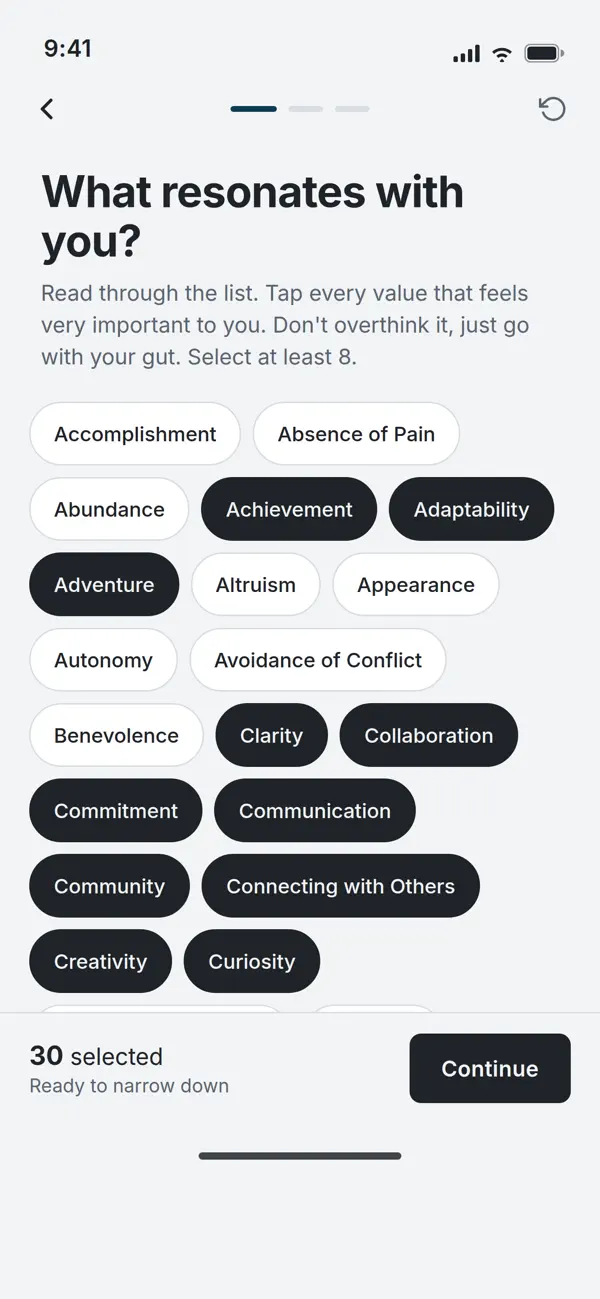 Screenshot #3 pour Core Values: Find Yours