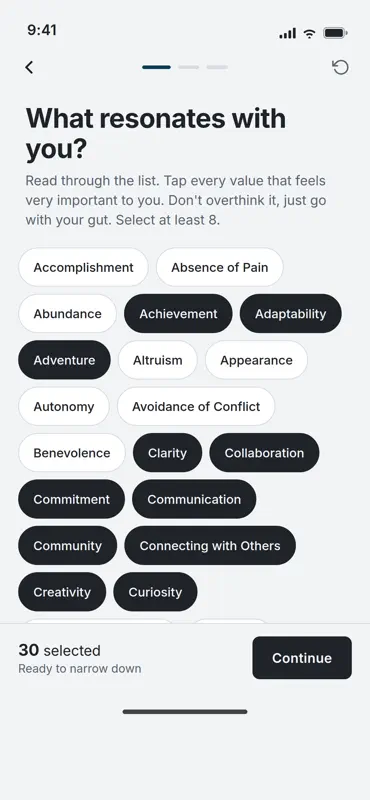 Core Values: Find Yours screenshot 3 of 7