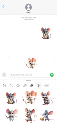 调皮老鼠贴纸 screenshot