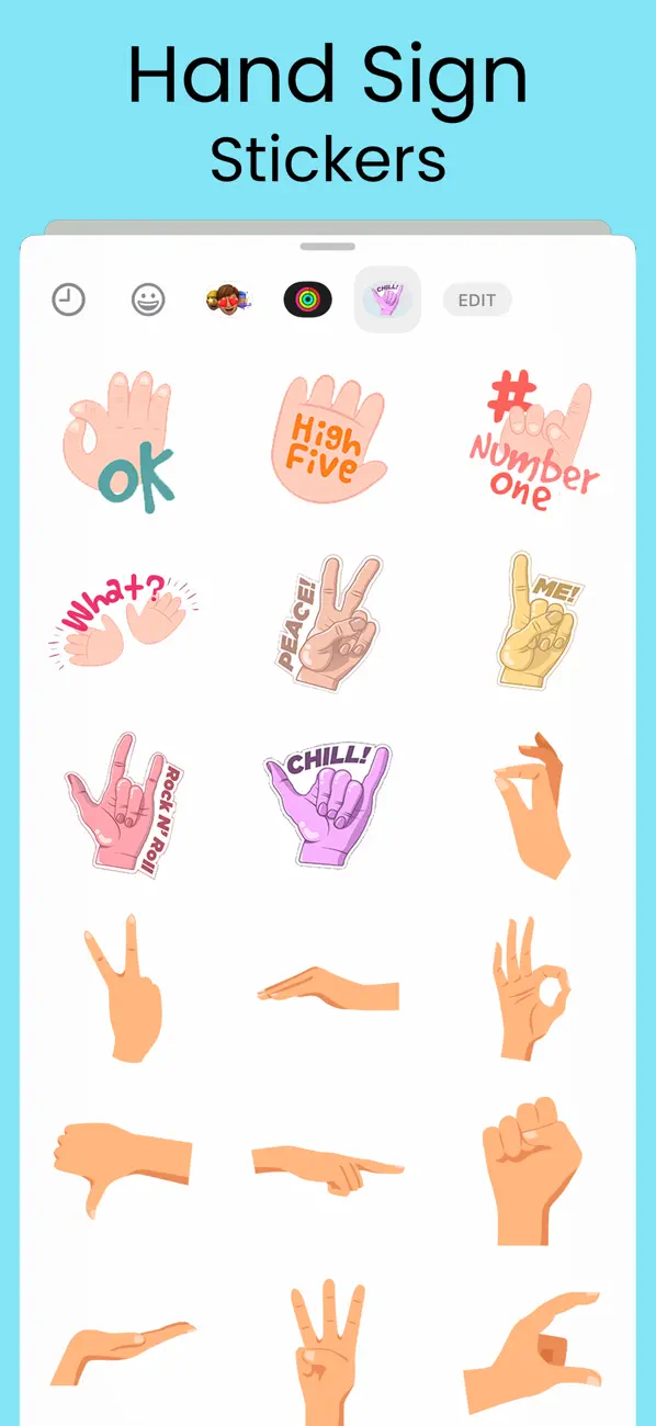 Screenshot #3 pour Hand Sign Stickers!