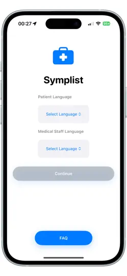 Screenshot von SympList auf dem iPhone 1