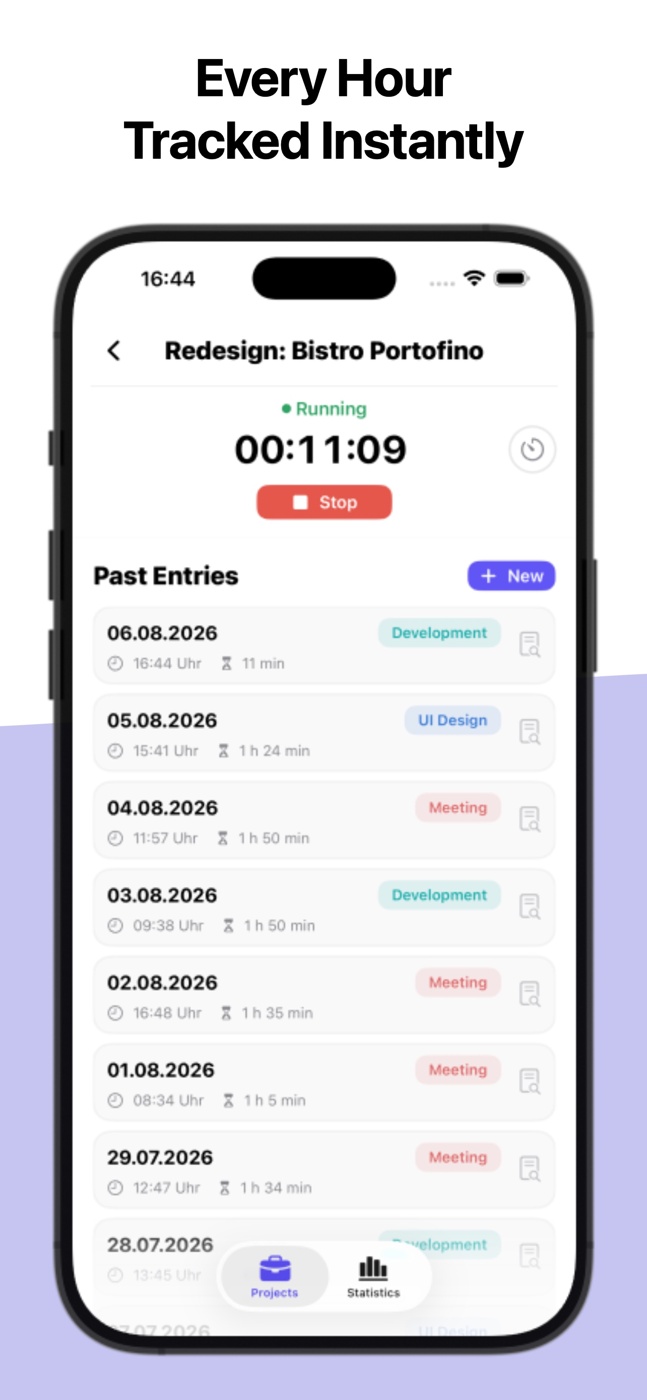 Project Time Tracker: Hours screenshot 2