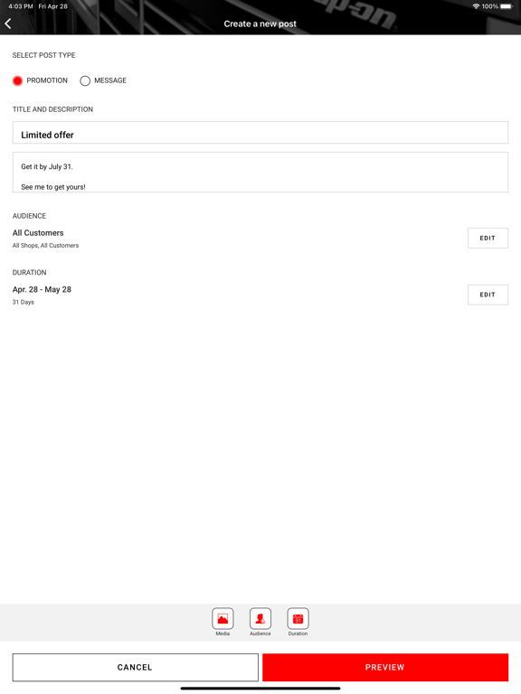 Snap-on Chrome Express iPad screenshot 4 - Business app