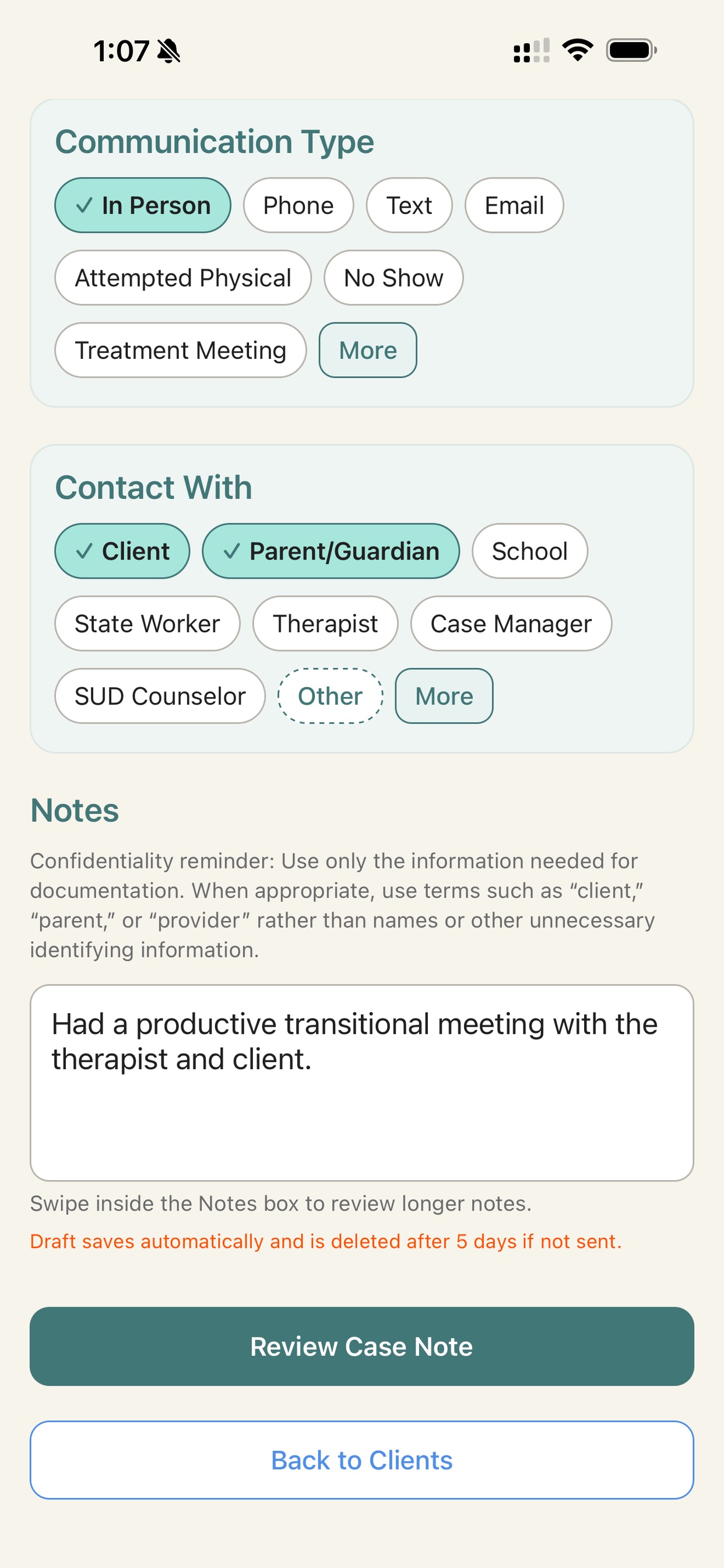 Screenshot 2 of CaseEntry