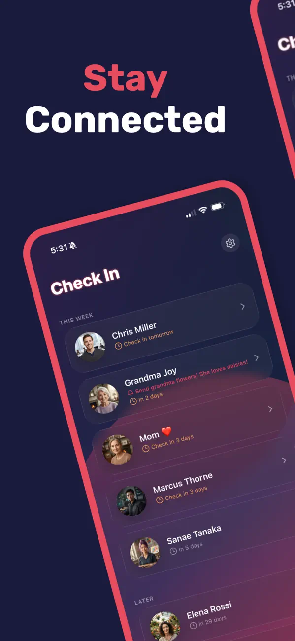Screenshot #1 pour Check In: Stay Connected