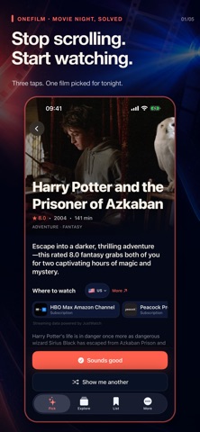 OneFilm – Movie Night Picker iPhone screenshot