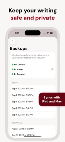 Werdsmith: Writing App screenshot