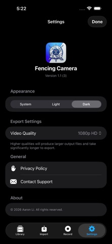 Fencing Camera screenshot