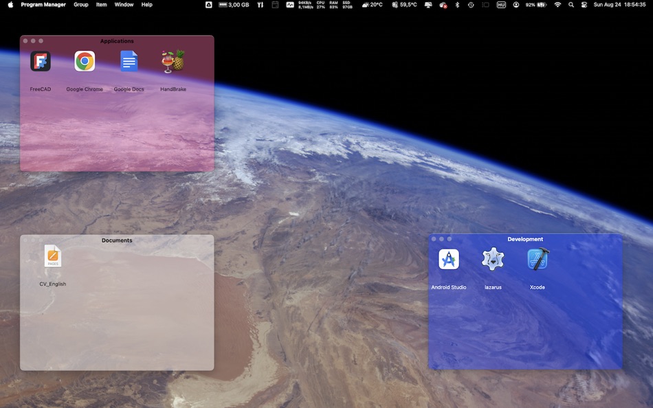#4. Program Manager (macOS) By: Endre Olah
