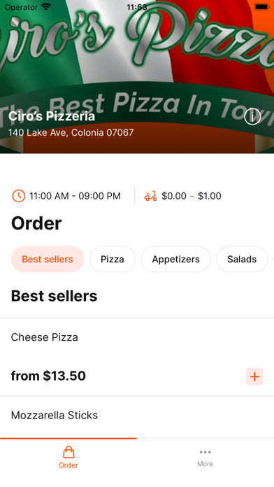 Ciros Pizzeria Screenshot