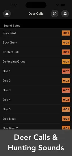 Deer Calls & Hunting Sounds iPhone Screenshot 1