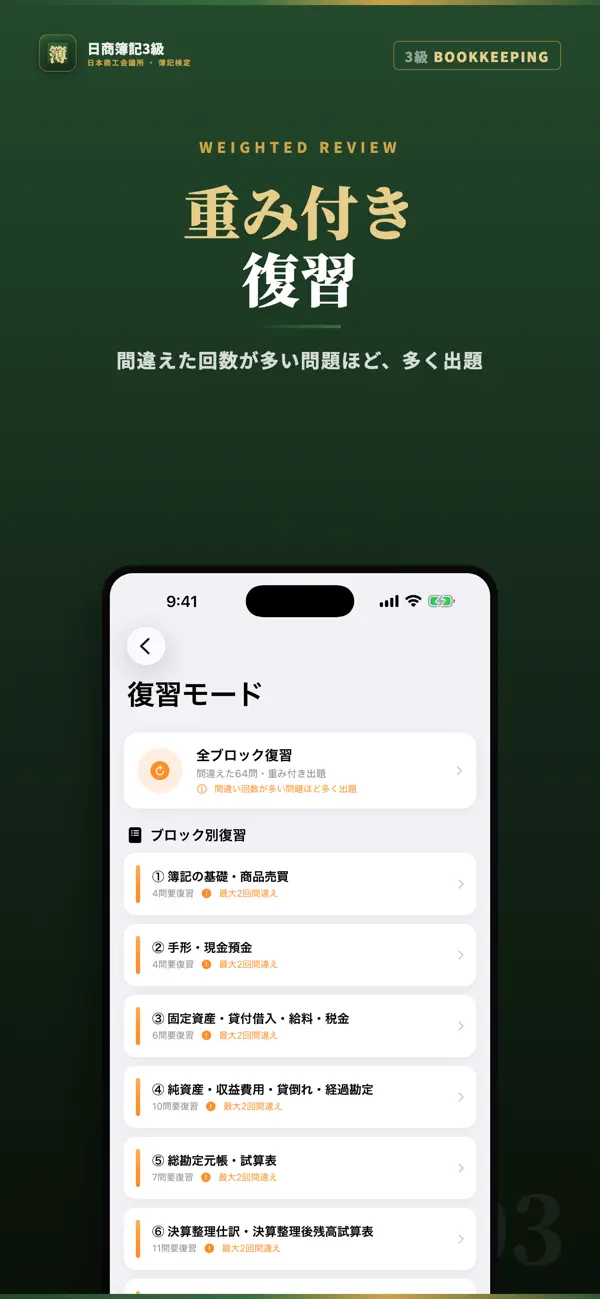Screenshot #3 pour 日商簿記3級 試験対策｜問題集