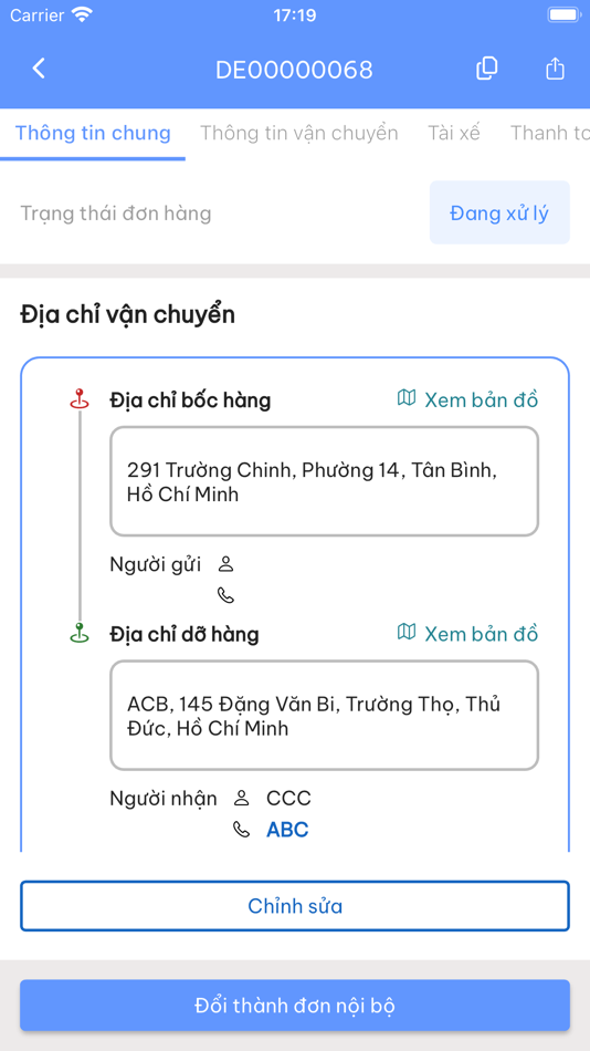 #2. Smart Cargo TMS - ĐPV (iOS) By: Pham Thai Hoang