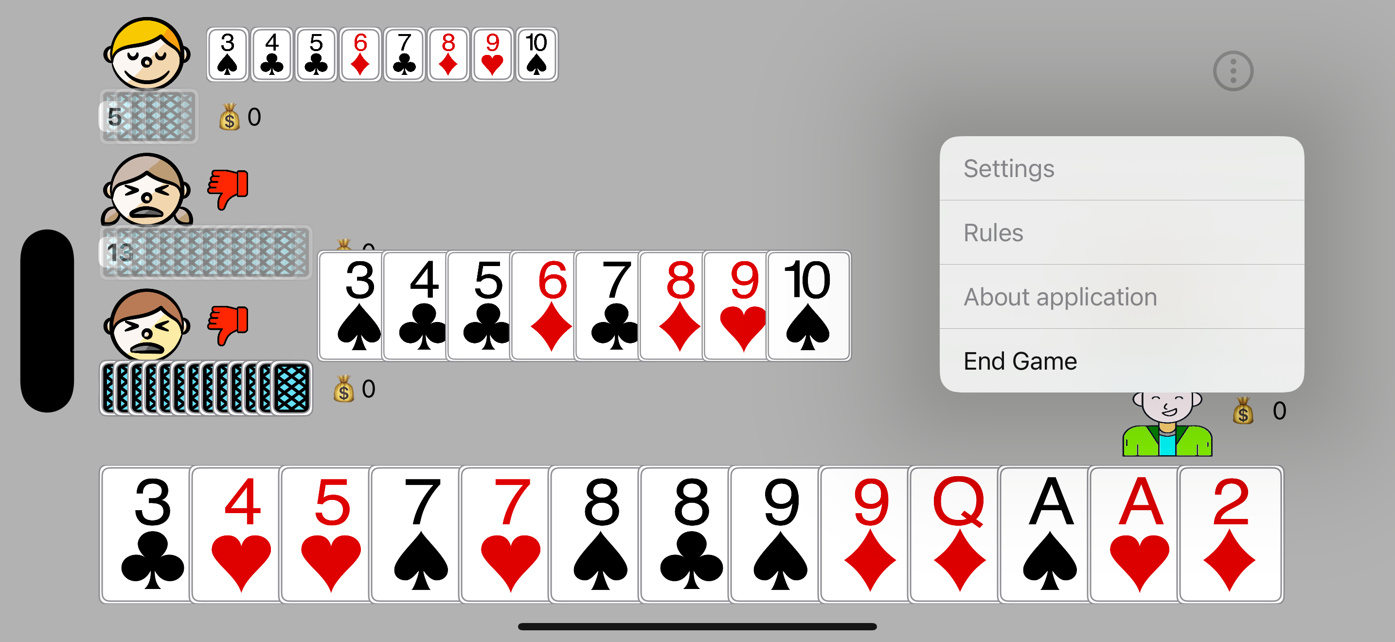 Thirteen Poker Game