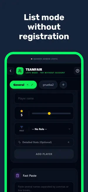 Create Teams & Tournaments screenshot 3
