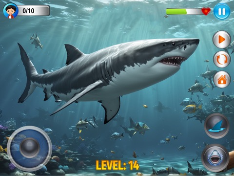 怒っているサメ シミュレーター ゲーム 3 dのおすすめ画像7