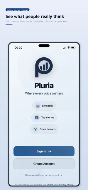 Pluria: Global Polls screenshot 1